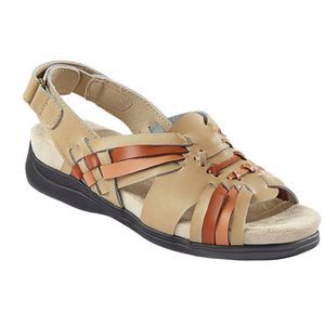 New Dr. Max E9H Women’s Woven Leather Sandals sz 8.5W